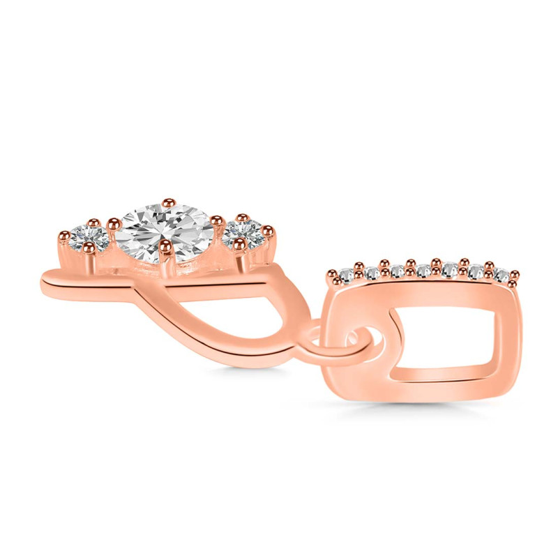 Cubic Zirconia Alphabet P Pendant CUZ-RDA-94.