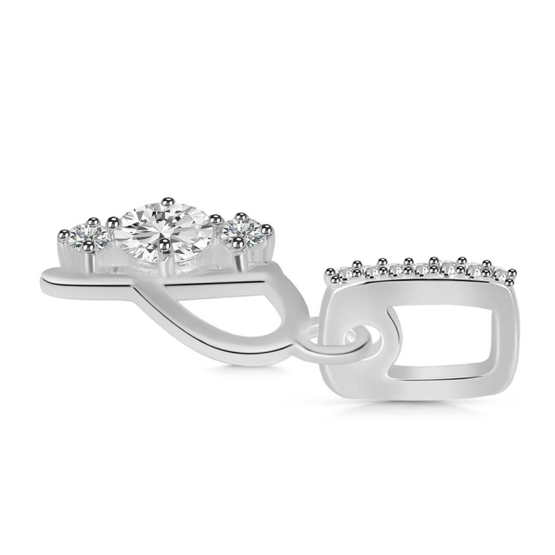 Cubic Zirconia Alphabet P Pendant