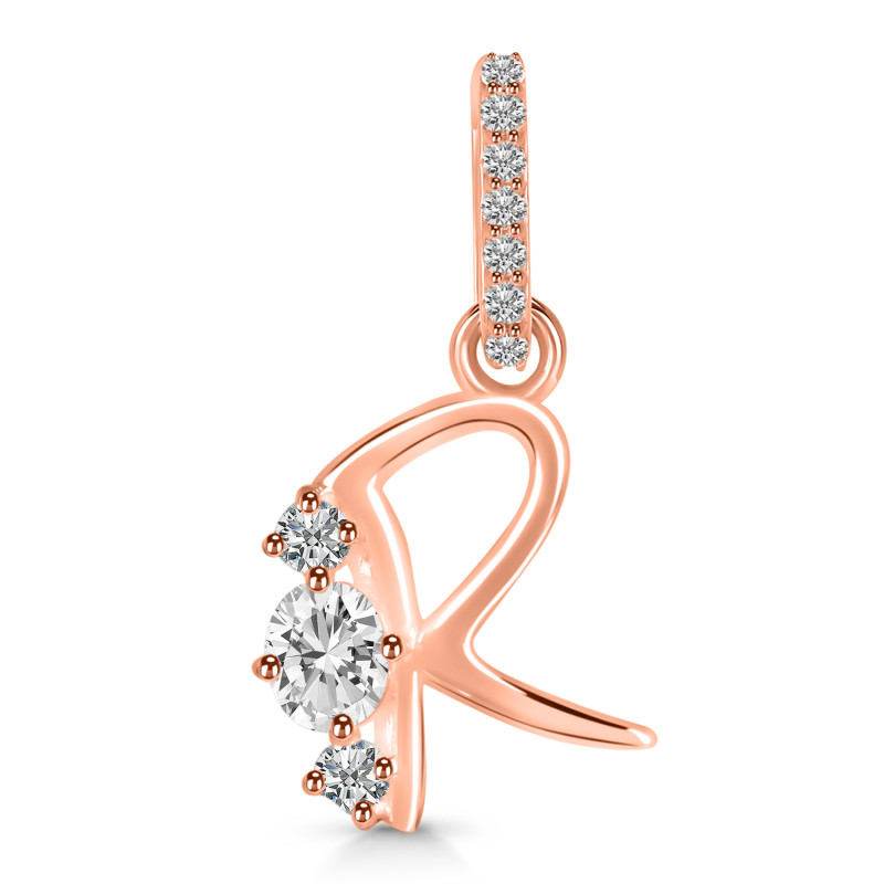 Cubic Zirconia Alphabet R Pendant CUZ-RDA-96.