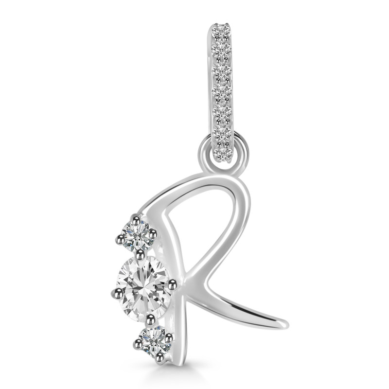 Cubic Zirconia Alphabet R Pendant CUZ-RDA-96.