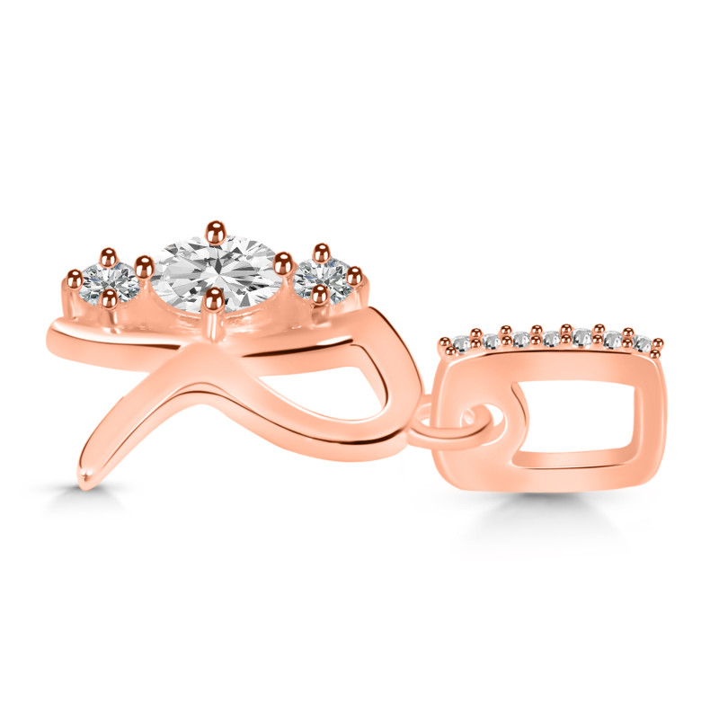 Cubic Zirconia Alphabet R Pendant CUZ-RDA-96.