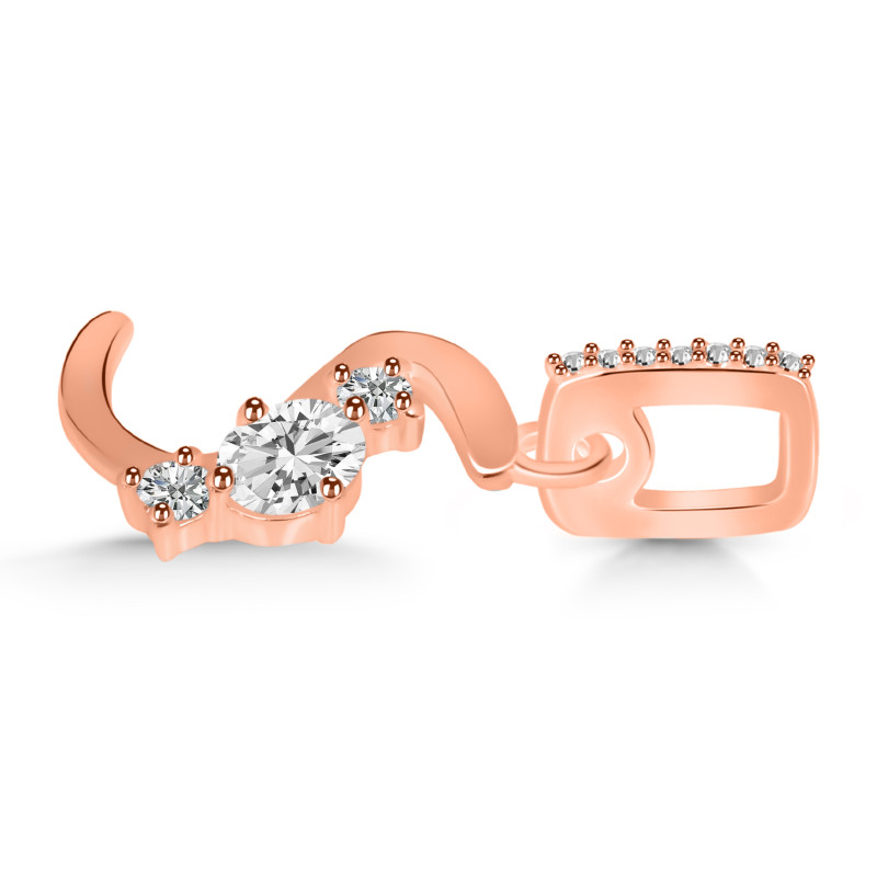 Cubic Zirconia Alphabet S Pendant CUZ-RDA-97.