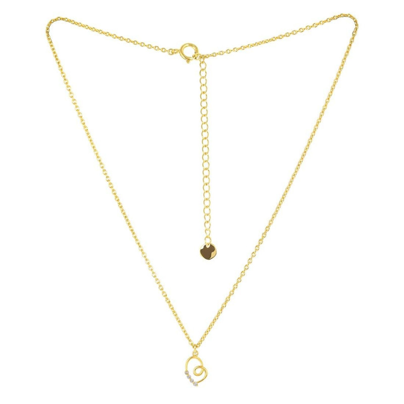 Cubic Zirconia Heart Necklace CUZ-RDN-51.