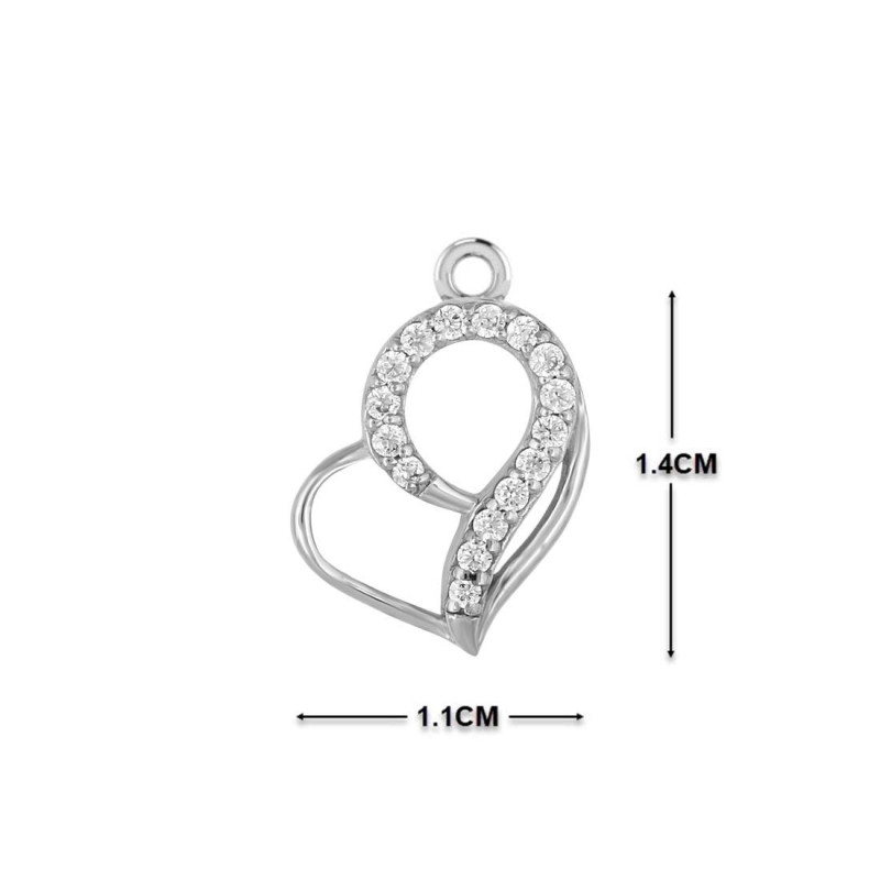 Cubic Zirconia Heart Necklace CUZ-RDN-55.