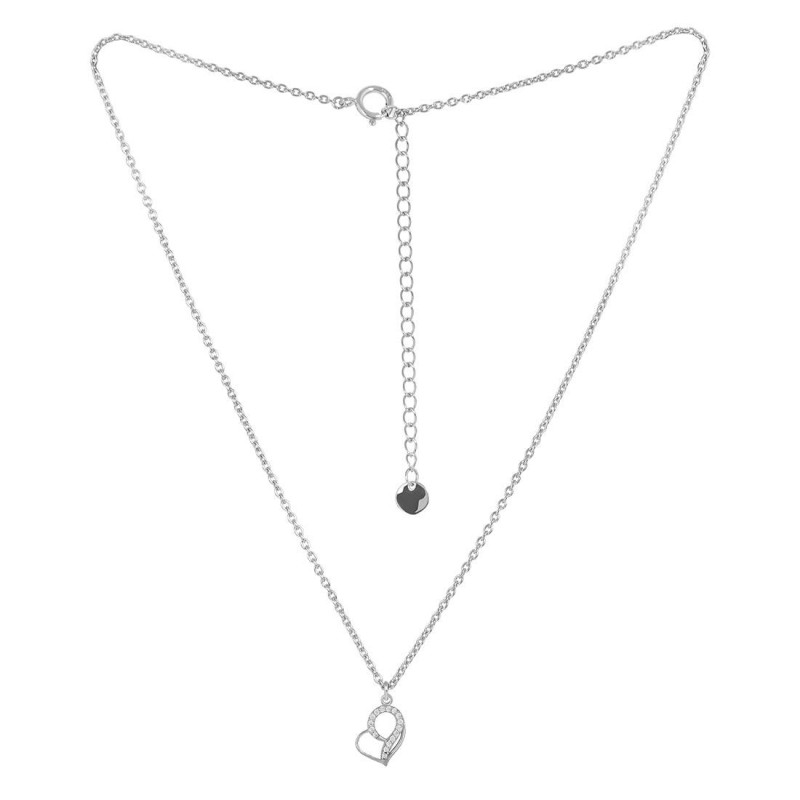Cubic Zirconia Heart Necklace