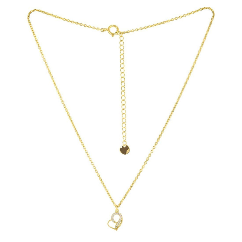 Cubic Zirconia Heart Necklace CUZ-RDN-55.