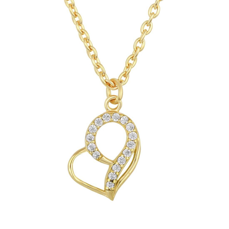 Cubic Zirconia Heart Necklace CUZ-RDN-55.