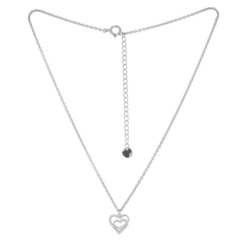 Cubic Zirconia Heart Necklace