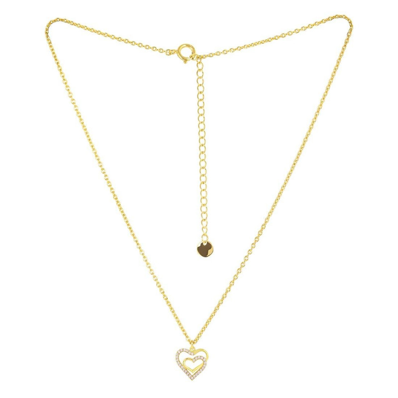 Cubic Zirconia Heart Necklace CUZ-RDN-56.