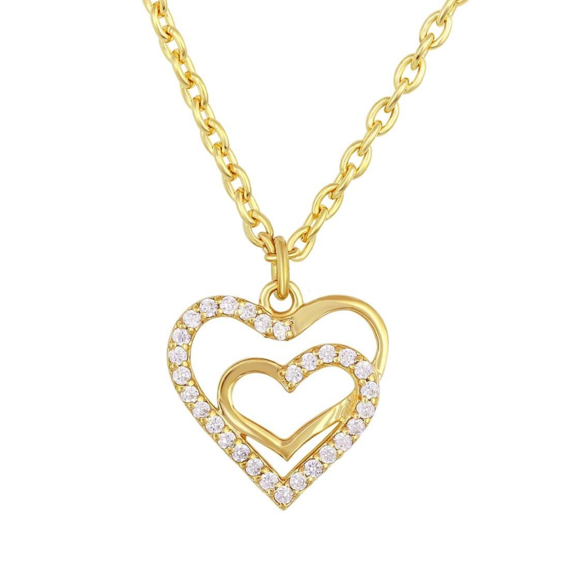 Cubic Zirconia Heart Necklace CUZ-RDN-56.