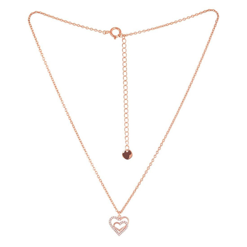 Cubic Zirconia Heart Necklace CUZ-RDN-56.