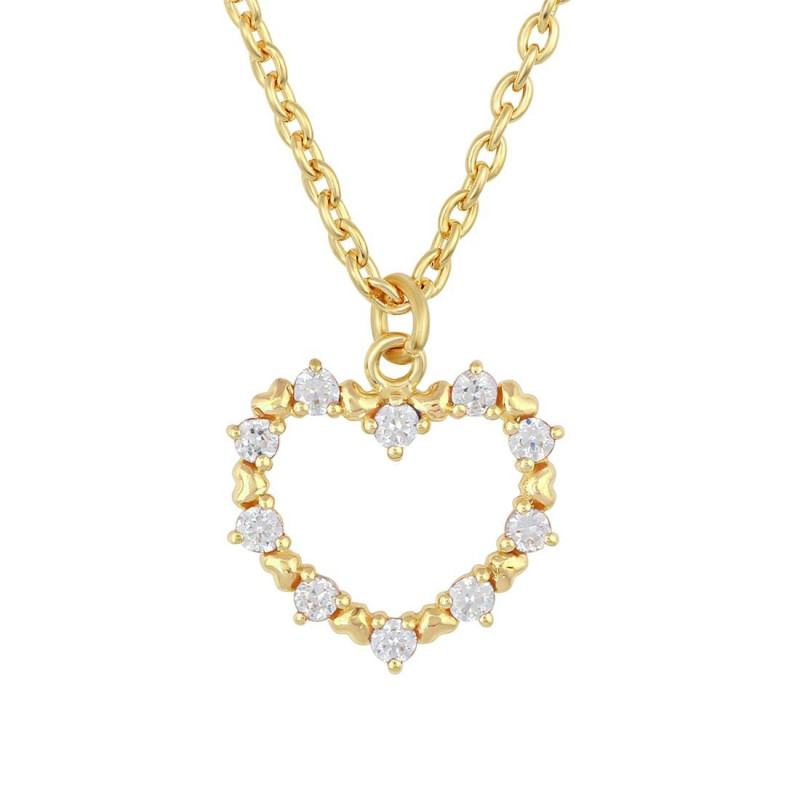 Cubic Zirconia Heart Necklace CUZ-RDN-63.