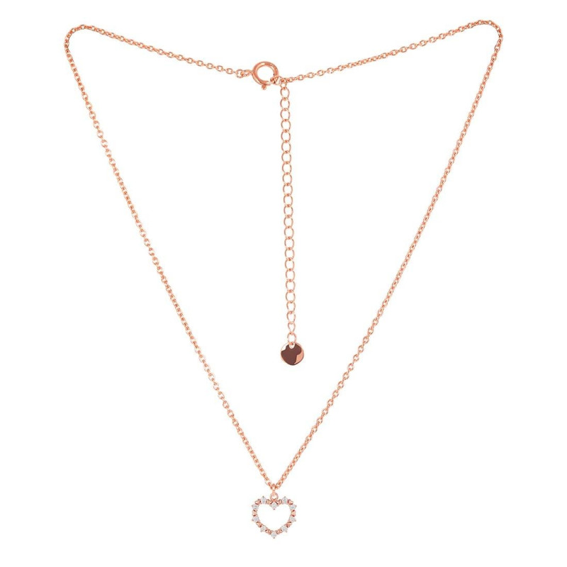 Cubic Zirconia Heart Necklace CUZ-RDN-63.