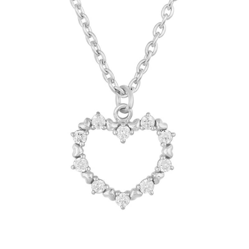 Cubic Zirconia Heart Necklace CUZ-RDN-63.