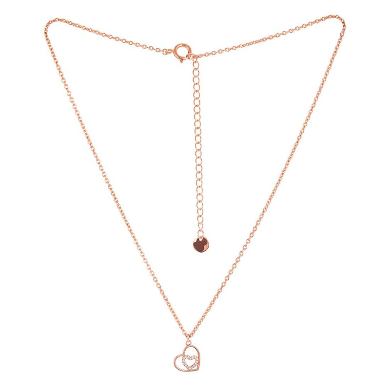 Cubic Zirconia Heart Necklace CUZ-RDN-64.