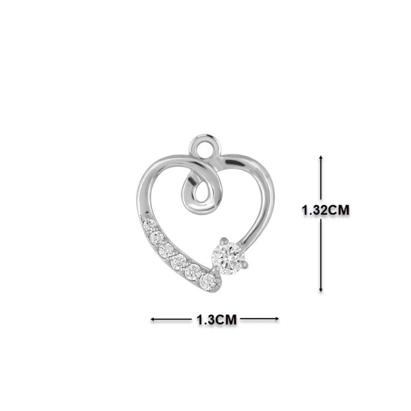 Cubic Zirconia Heart Necklace CUZ-RDN-66.