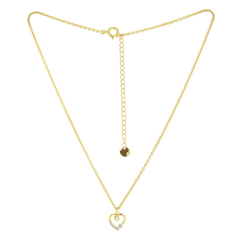 Cubic Zirconia Heart Necklace CUZ-RDN-66.