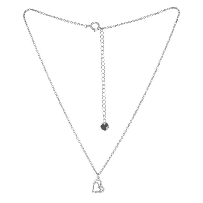 Cubic Zirconia Heart Necklace