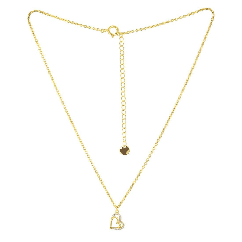 Cubic Zirconia Heart Necklace CUZ-RDN-81.