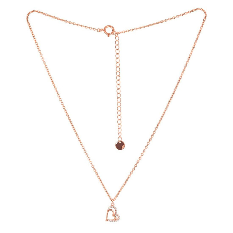 Cubic Zirconia Heart Necklace CUZ-RDN-81.