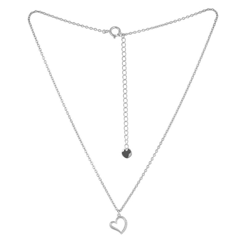 Cubic Zirconia Heart Necklace