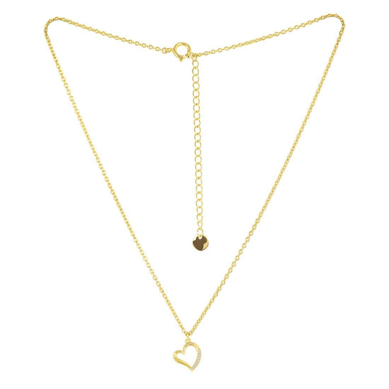 Cubic Zirconia Heart Necklace CUZ-RDN-82.