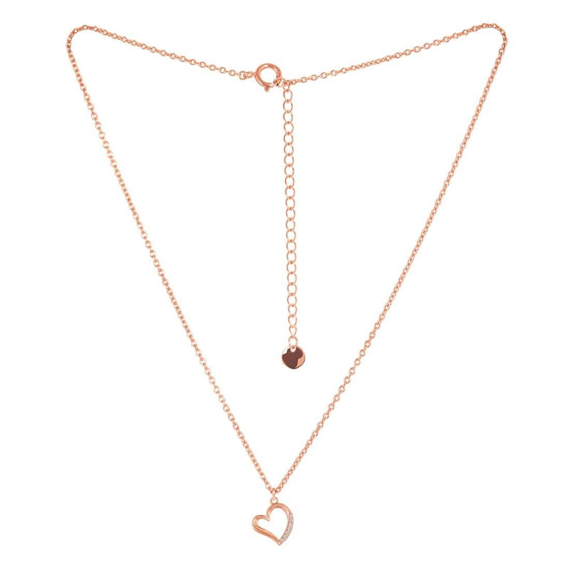 Cubic Zirconia Heart Necklace CUZ-RDN-82.
