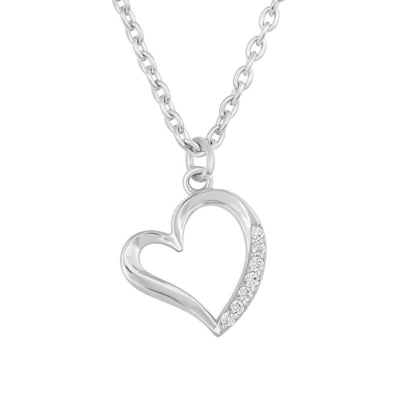 Cubic Zirconia Heart Necklace CUZ-RDN-82.