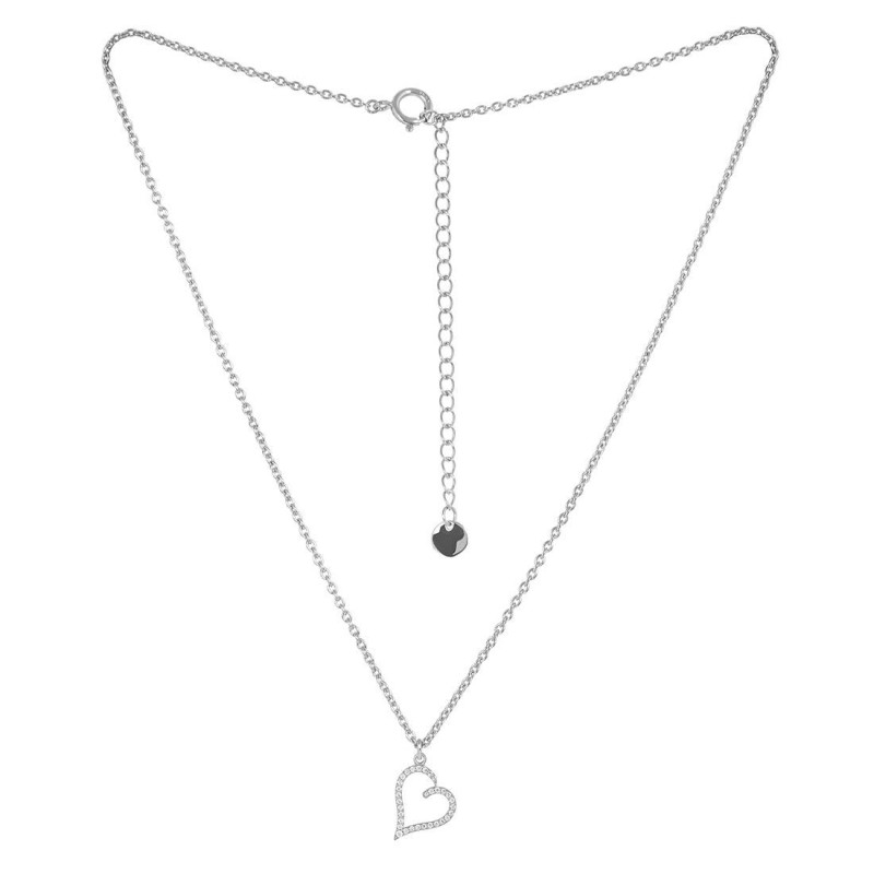 Cubic Zirconia Heart Necklace
