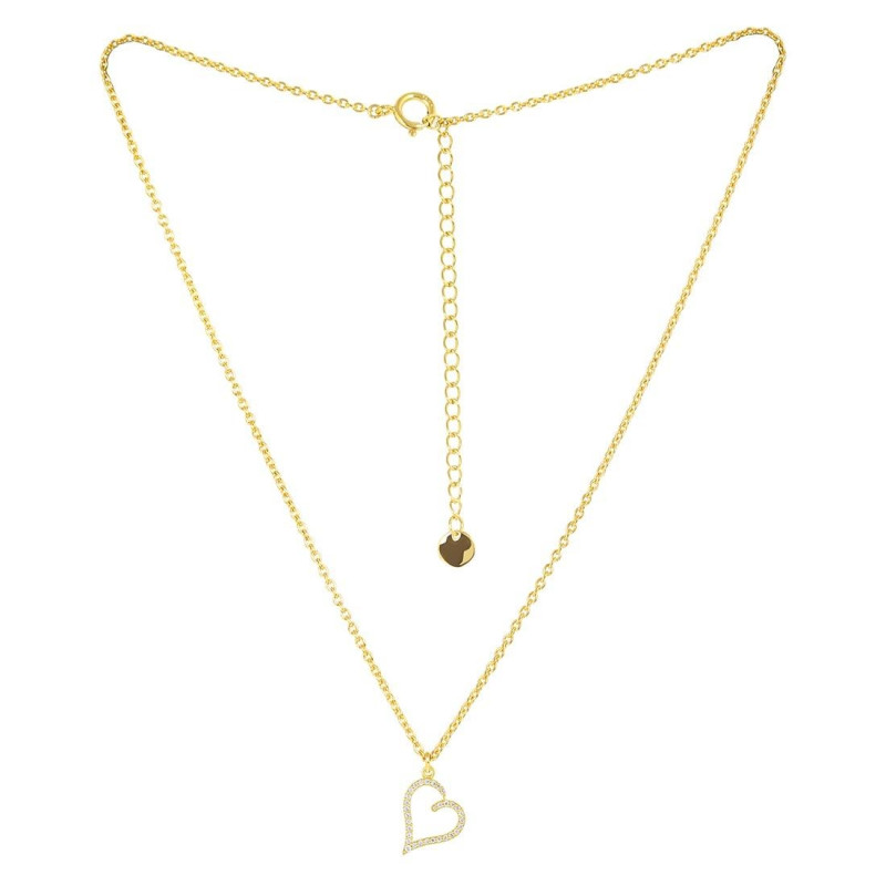 Cubic Zirconia Heart Necklace CUZ-RDN-84.