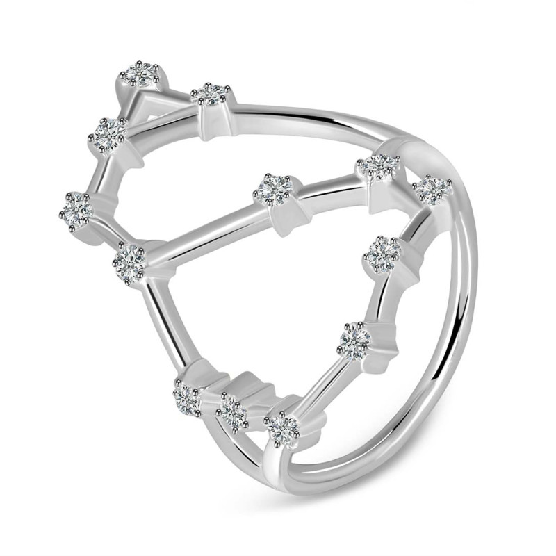 Sagittarius Zodiac Star Constellation With Cubic Zirconia Ring CUZ-RDR-2042.