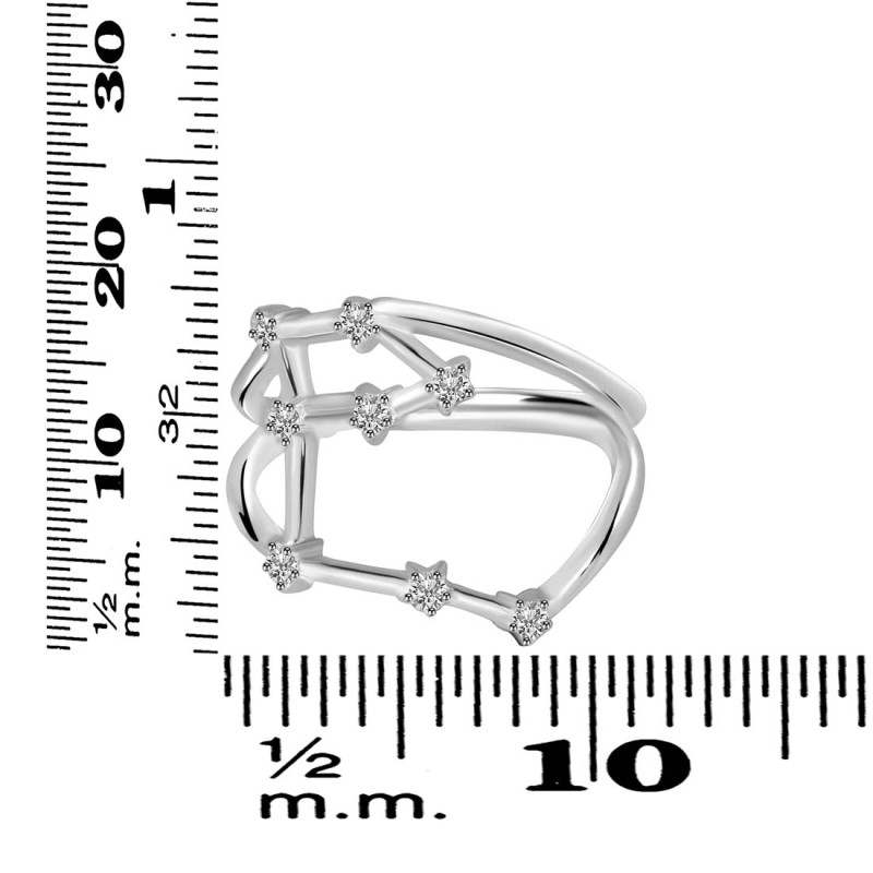 Aries Zodiac Star Constellation With Cubic Zirconia Ring CUZ-RDR-2050.