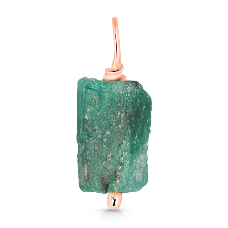 Emerald Raw Crystal Drill Pendant EMD-RCYP-7