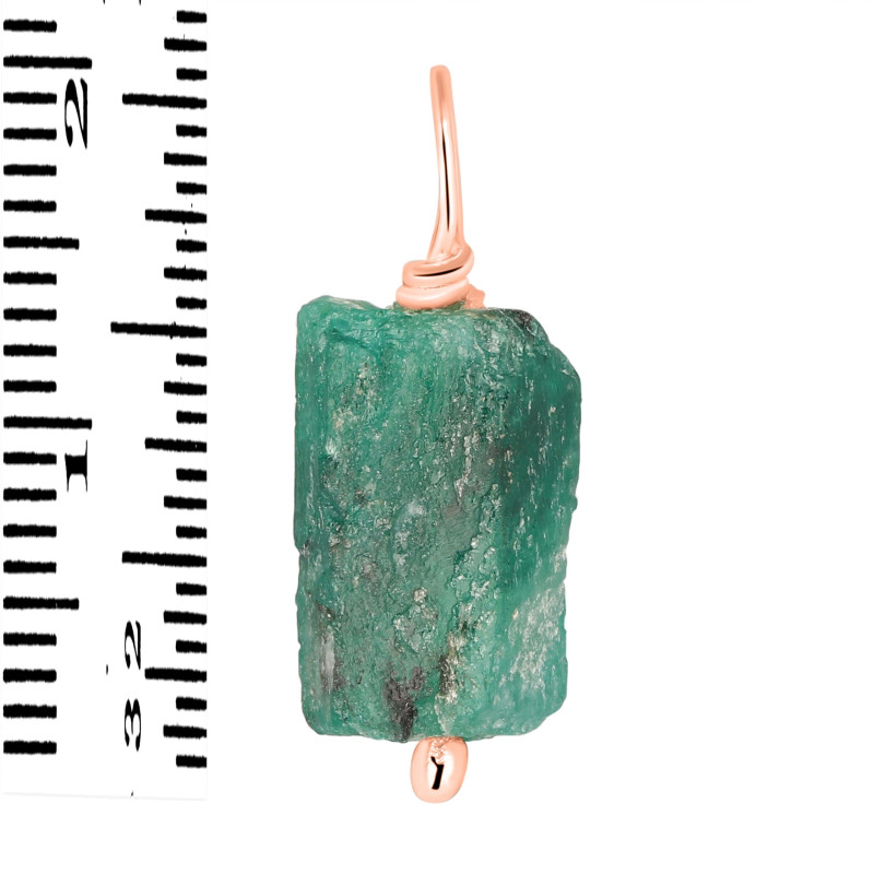 Emerald Raw Crystal Drill Pendant EMD-RCYP-7