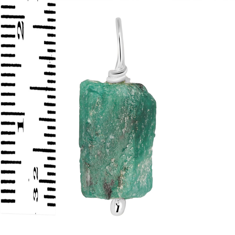 Emerald Raw Crystal Drill Pendant EMD-RCYP-7