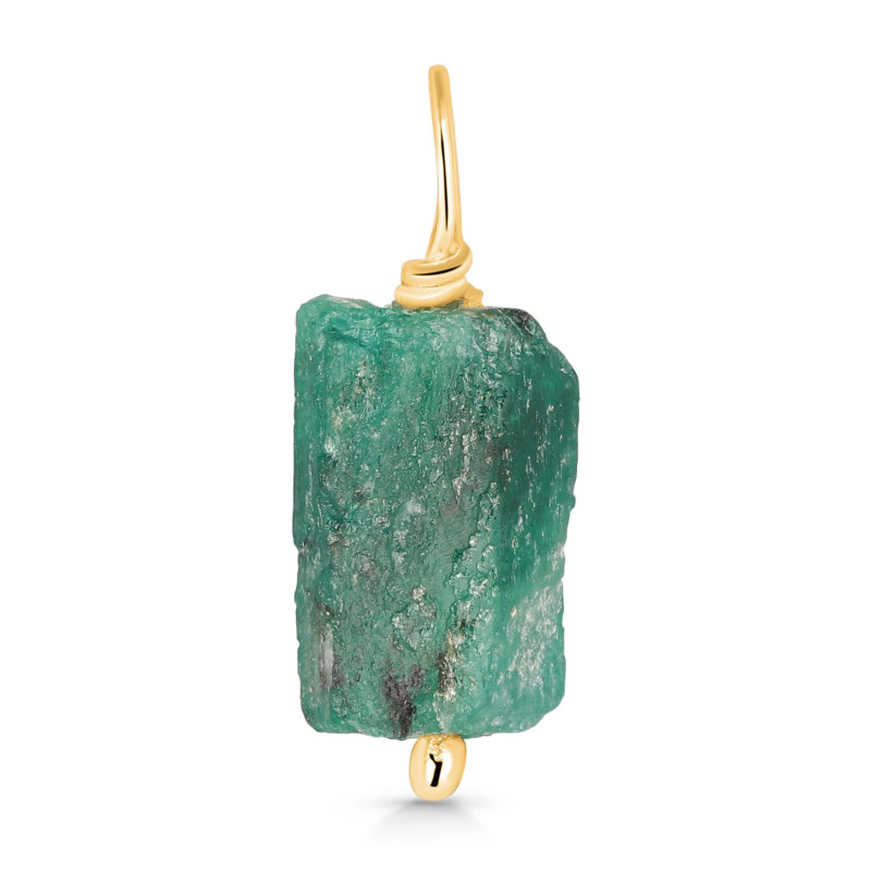 Emerald Raw Crystal Drill Pendant EMD-RCYP-7