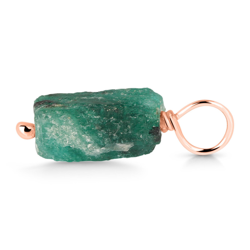 Emerald Raw Crystal Drill Pendant EMD-RCYP-7