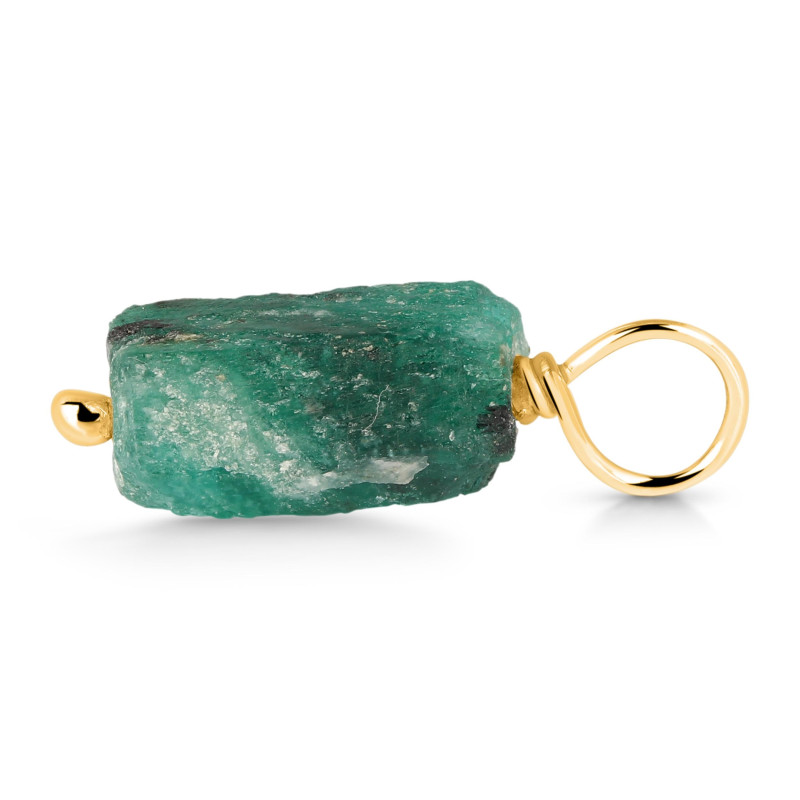 Emerald Raw Crystal Drill Pendant EMD-RCYP-7