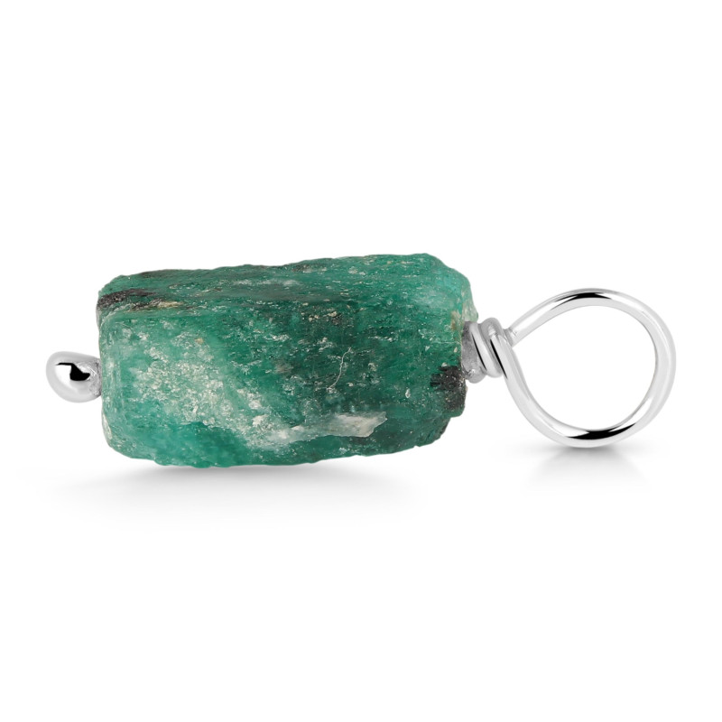 Emerald Raw Crystal Drill Pendant EMD-RCYP-7