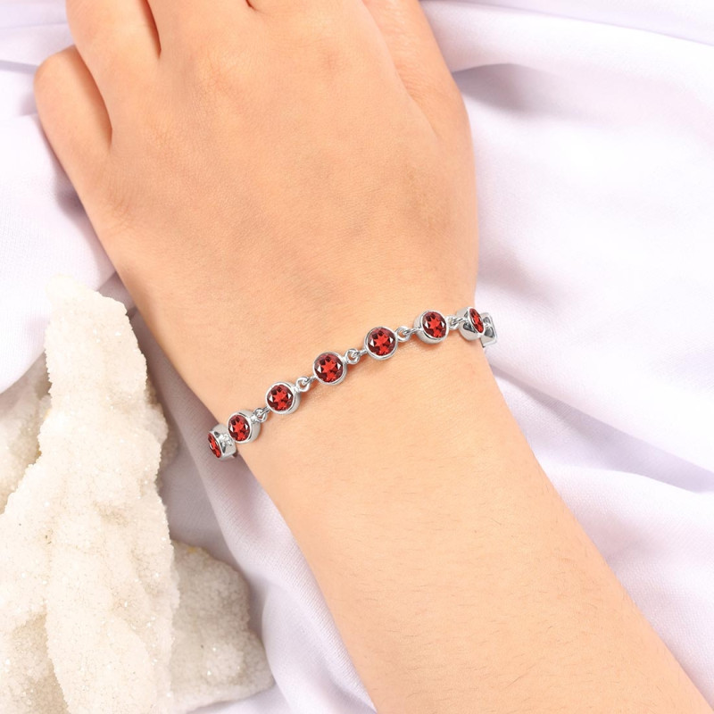 Garnet Bracelet GAR-RDB-118-CUT.