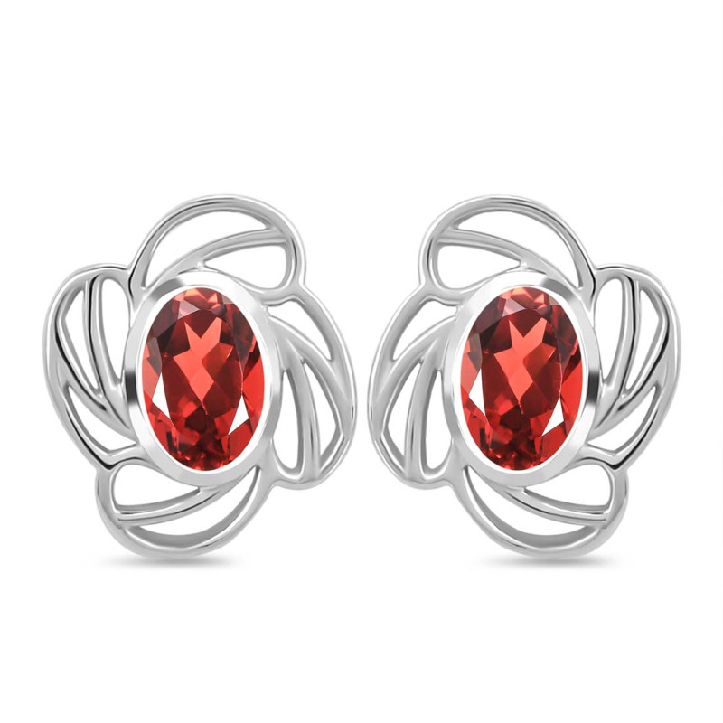 Garnet Stud Earring GAR-RDE-14.