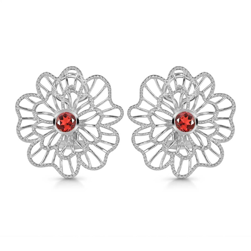 Garnet Stud Earring GAR-RDE-60.
