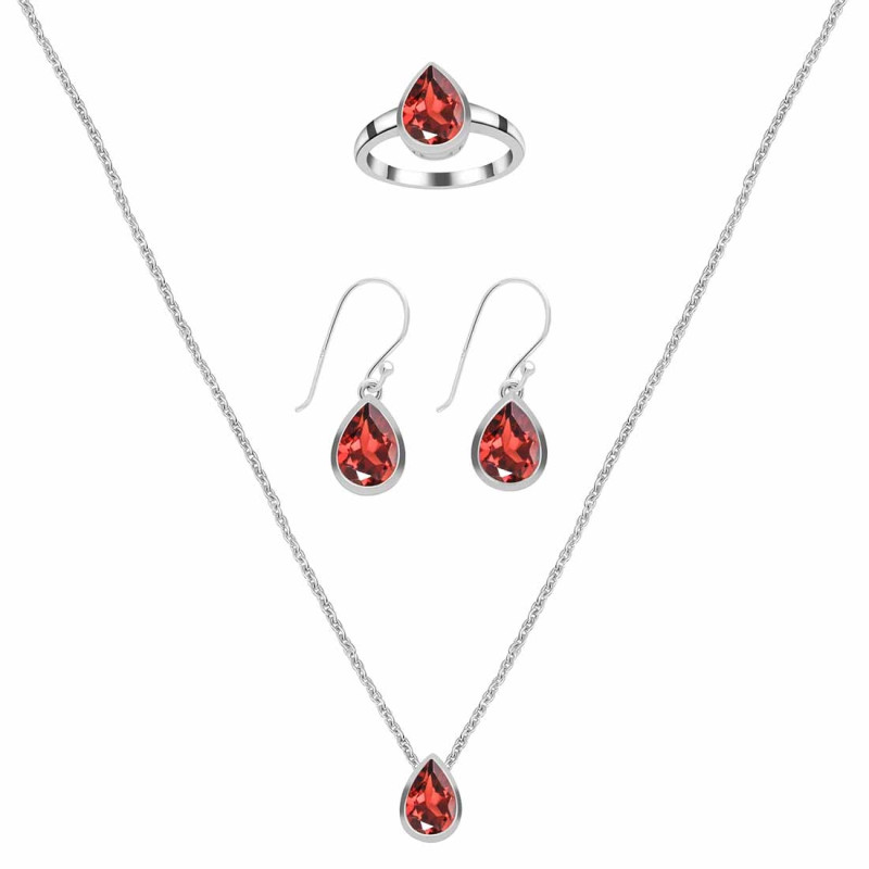 Garnet Jewelry Set