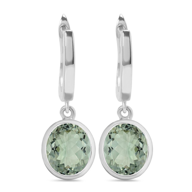 Green Amethyst Earring With English Lock GRA-RDE-998-English-Lock.