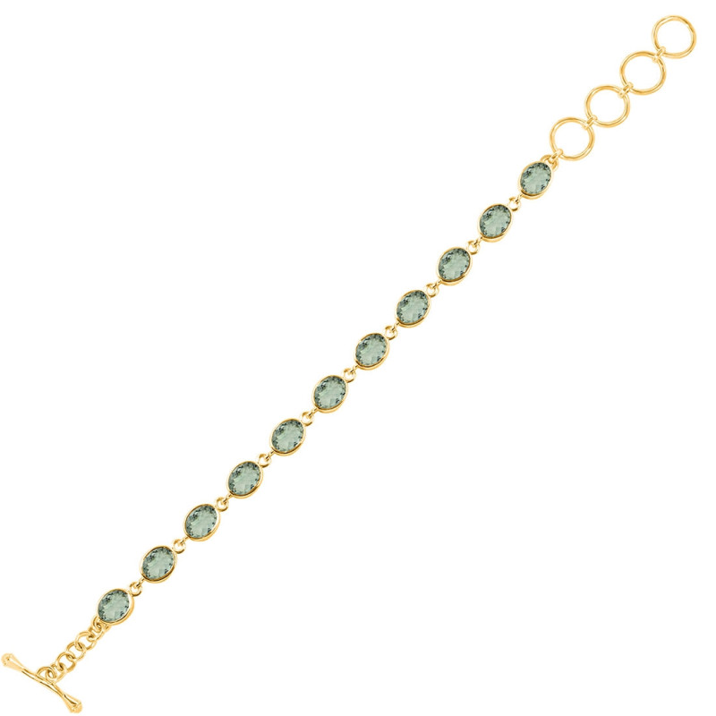 Green Amethyst Bracelet GRA-RDB-114-CUT.