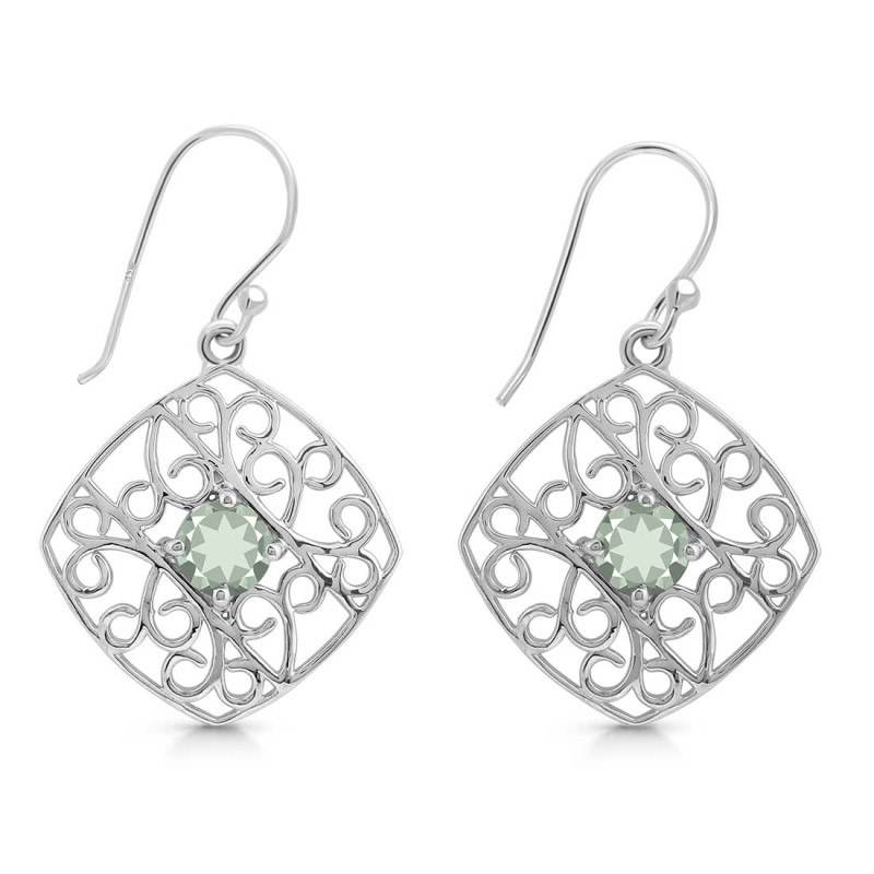 Green Amethyst Earring