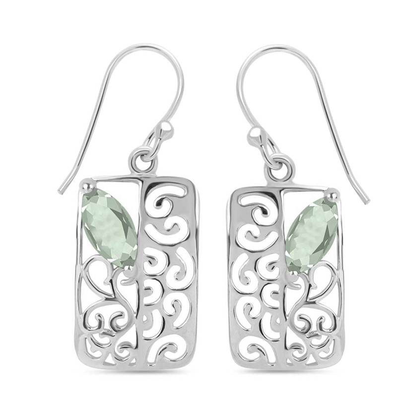 Green Amethyst Earring