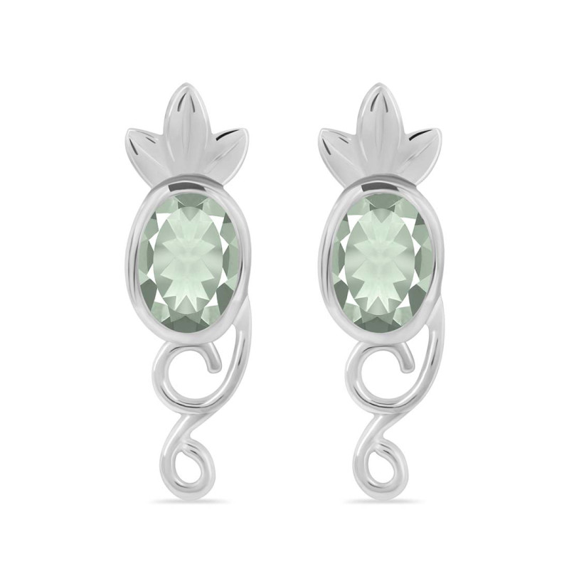 Green Amethyst Stud Earring GRA-RDE-5.