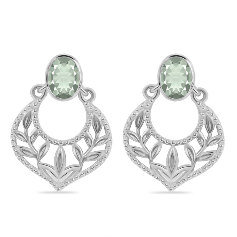 Green Amethyst Stud Earring GRA-RDE-51.