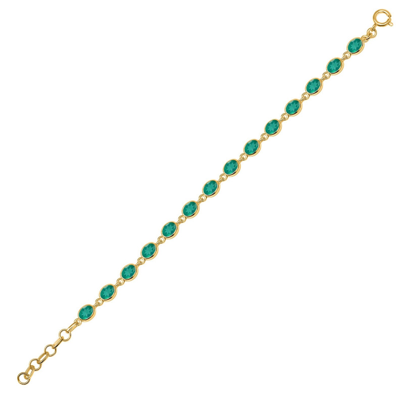 Green Onyx Bracelet GRO-RDB-113-CUT.